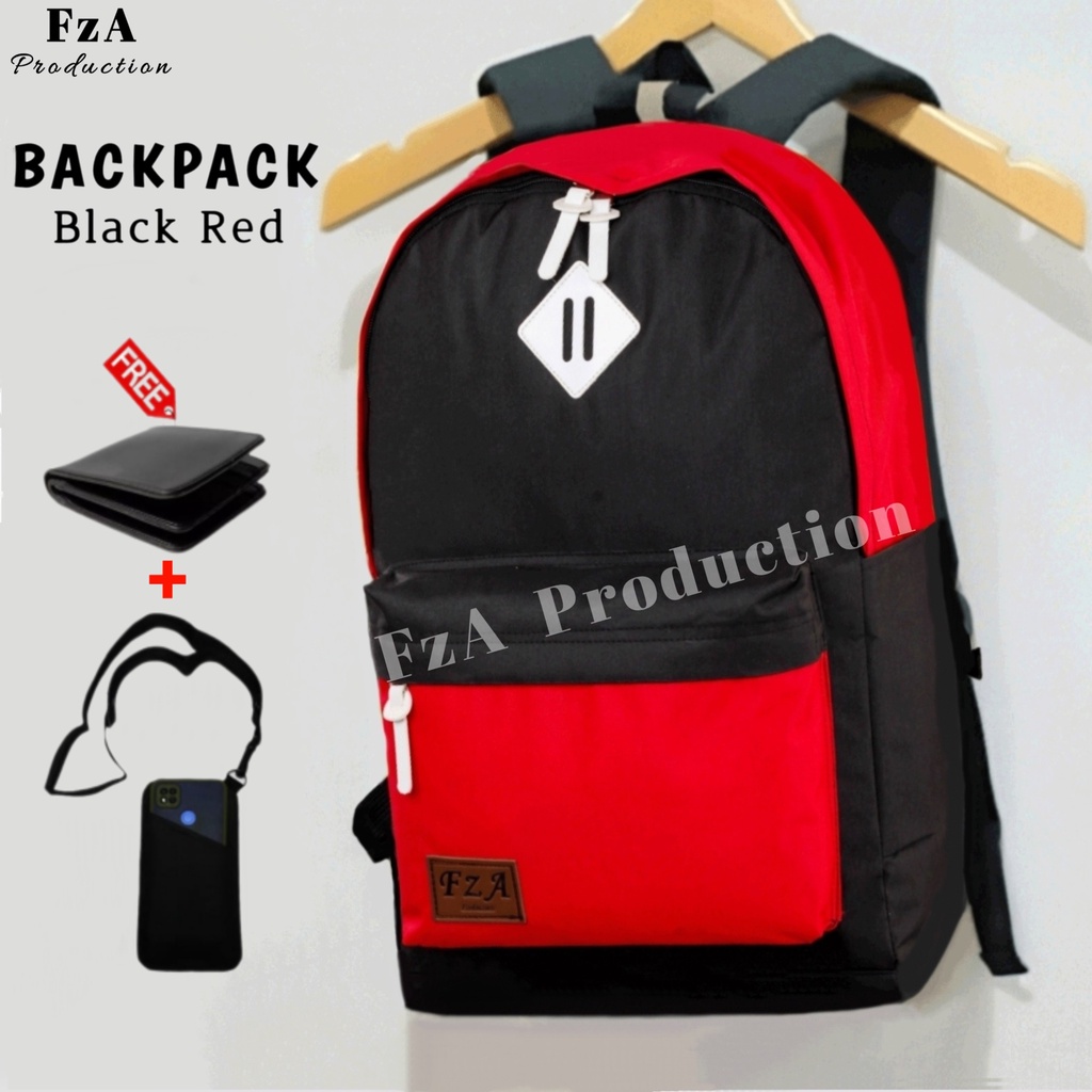 Big Promo..Tas Ransel Distro sekolah kuliah Kerja Pria Wanita Tas Ransel Laptop Original - FzA FREE Dompet Sakko HP