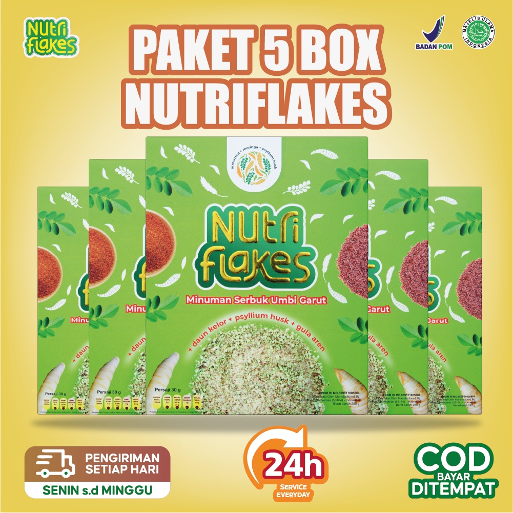 Nutriflakes Sereal Asam Lambung Original 5 Box