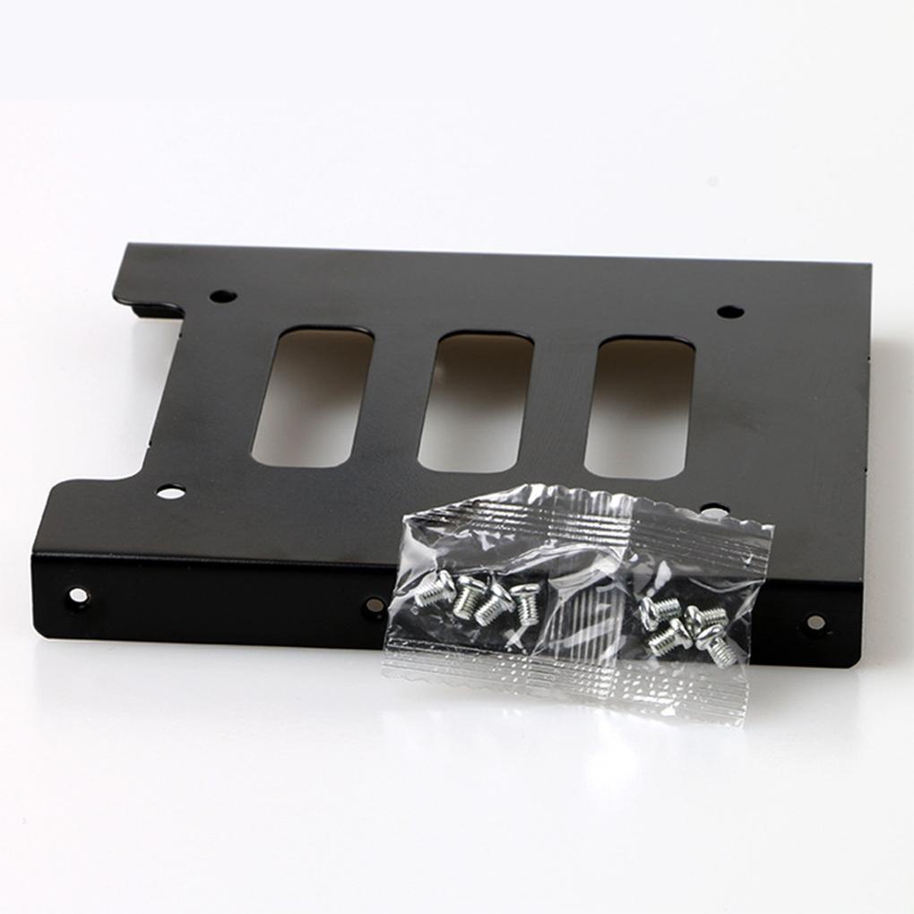 Komputer SSD HDD Case Metal Bracket Adapter 2konverter Rak Hardisk 5sampai3 5 Inch Dengan Sekrup Harddisk Desktop PC Aksesori