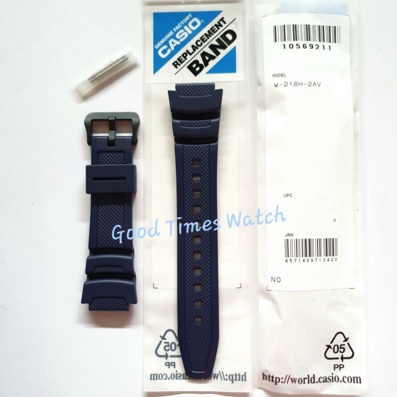 STRAP CASIO W-218H-2AV W 218H W 218 DARK BLUE CASIO ORIGINAL