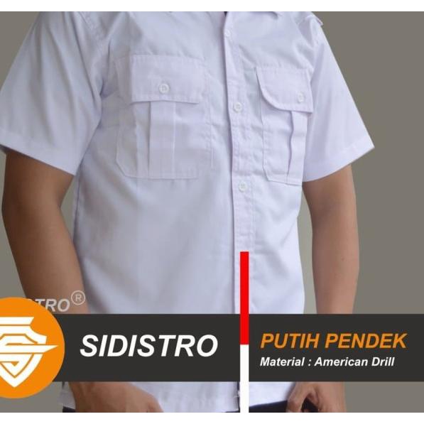 Kemeja Kerja Putih Pendek - Kemeja Lengan Pendek Pria - Kemeja PNS - M