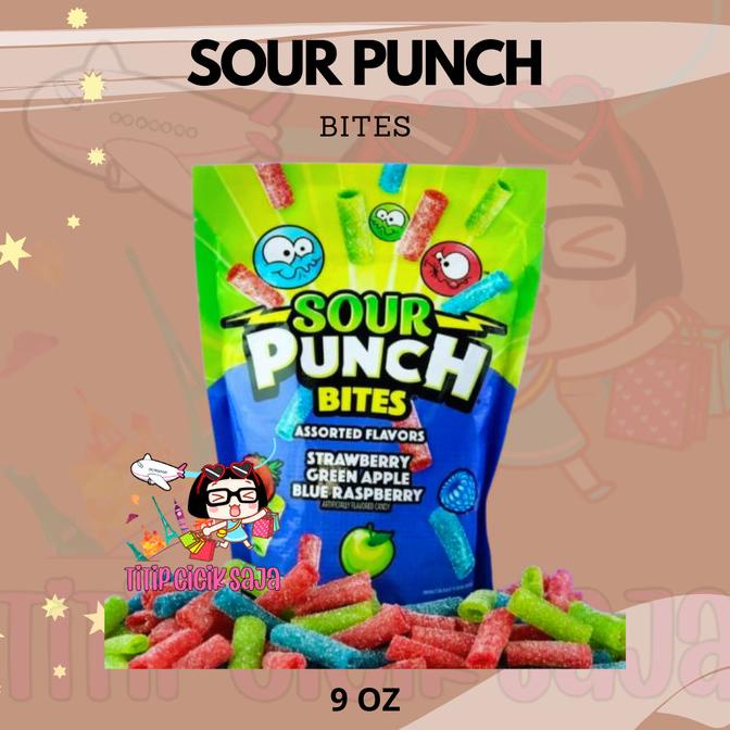 

BAYAR DITEMPAT Sour Punch Bites - Permen Import USA /PERMEN LUNAK/PERMEN VIRAL/PERMEN MILO/PERMEN YUPI/PERMEN JADUL/PERMEN KARET