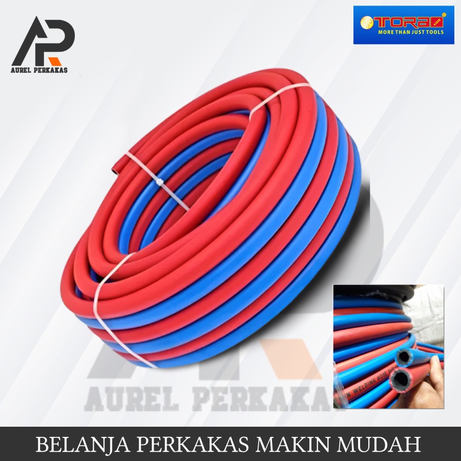 SELANG LAS DOUBLE TORA OKSIGEN LPG - TWIN WELDING HOSE