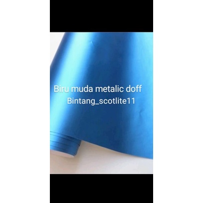 Scotlite motor skotlet biru muda metalic doff lebar 50cm