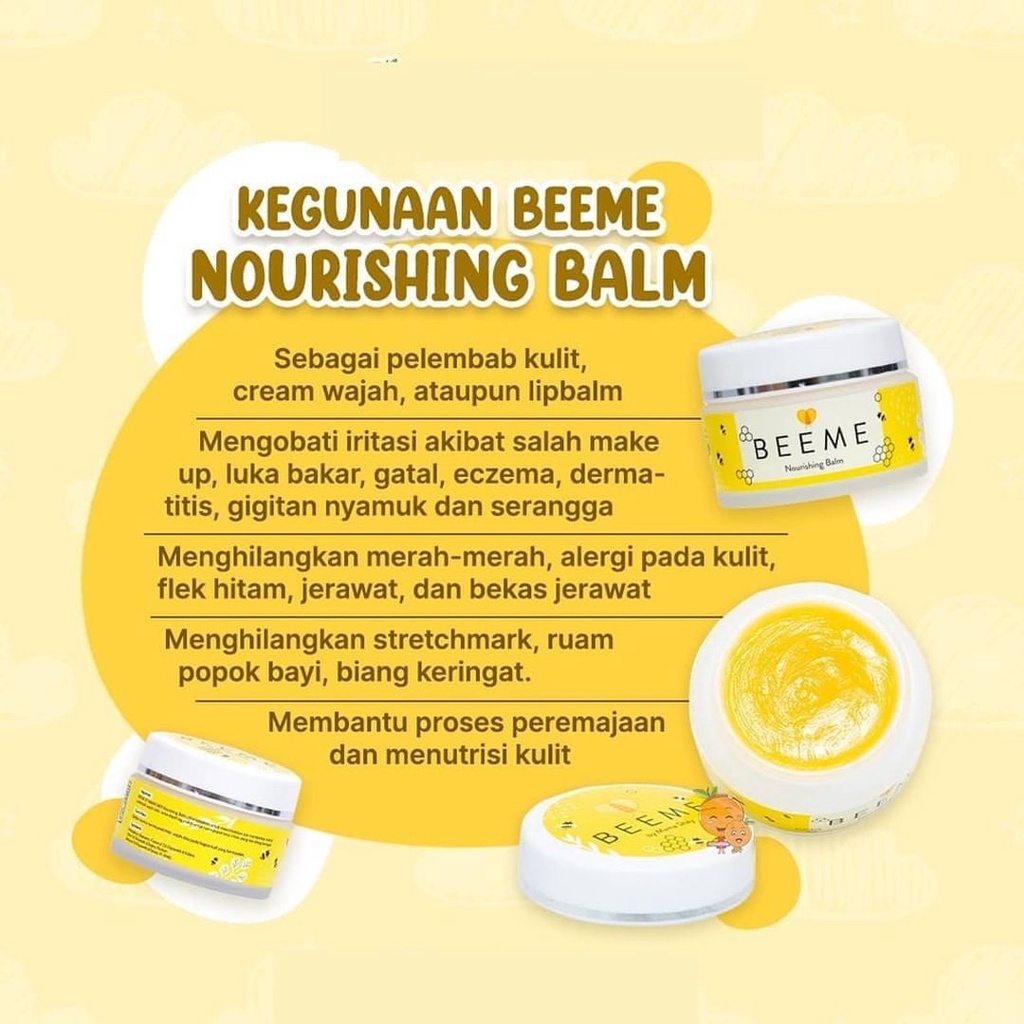 Beeme Nourishing Balm Pelembab Serbaguna BPOM ORIGINAL Bayi Remaja Dewasa Friendly - READY MAKASSAR