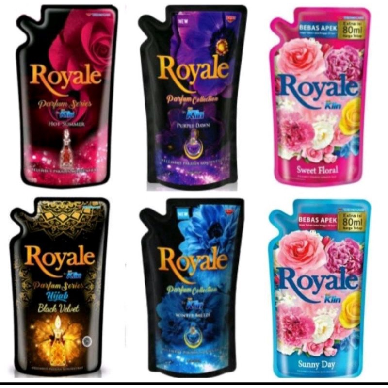 Royale pewangi pakaian so klin  650ml/720/ 750ml + packing dus