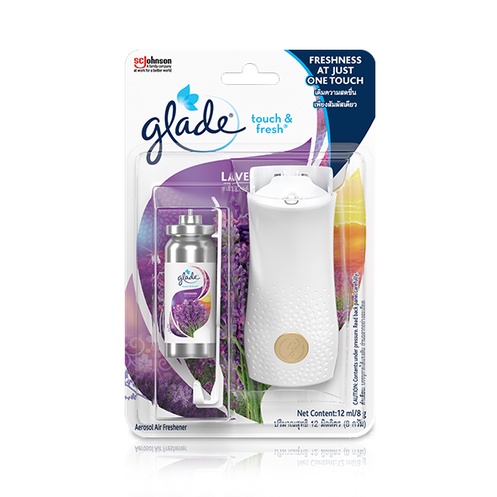 PENGHARUM RUANGAN MINI GLADE TOUCH N FRESH SET SEMPROT SPRAY TOILET FRESHENER ALAT + REFILL