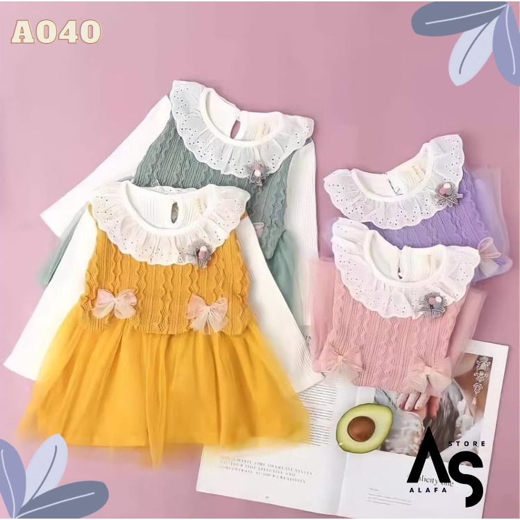 Dress anak perempuan import A040