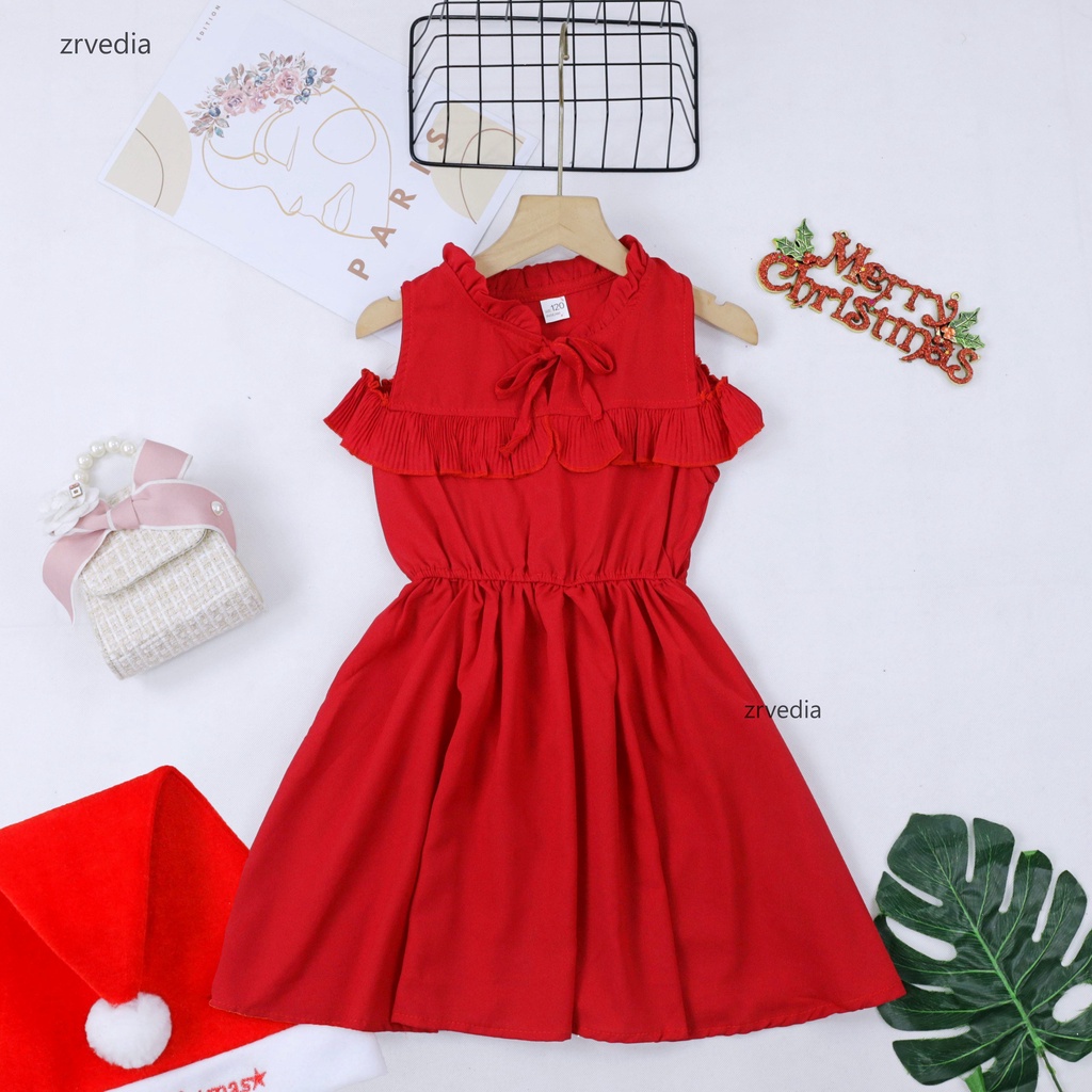 [SPESIAL] Dress Pesta Style Korean uk 3-12 Tahun / Quality Export Brukat Baju Anak Gaun Anak Perempuan Dress Korean Style Polos Dres kiosbalitaaprillia