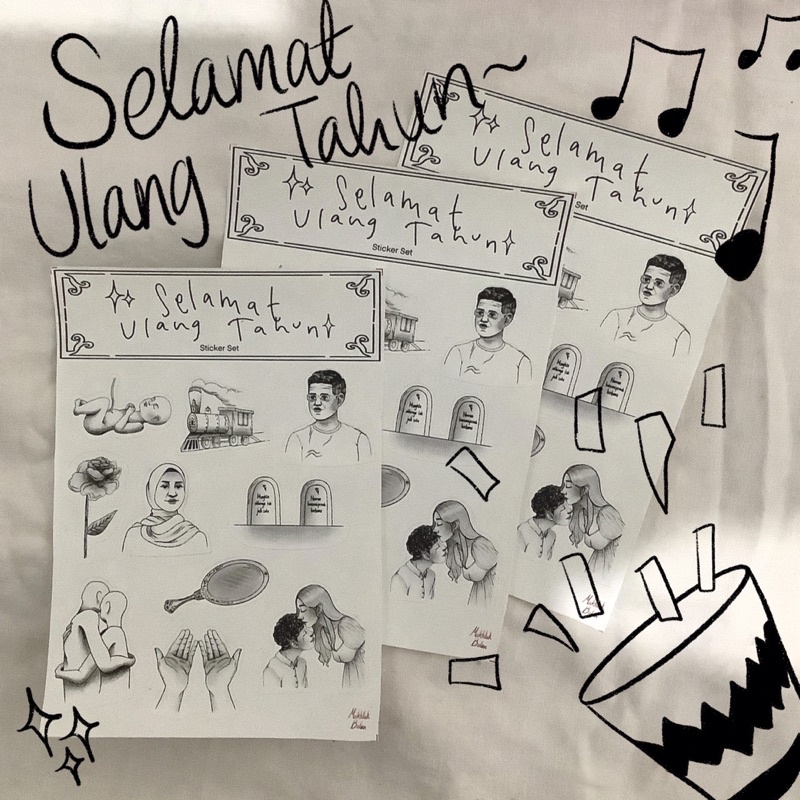 

Selamat Ulang Tahun Sticker Set by Makhluk Bulan
