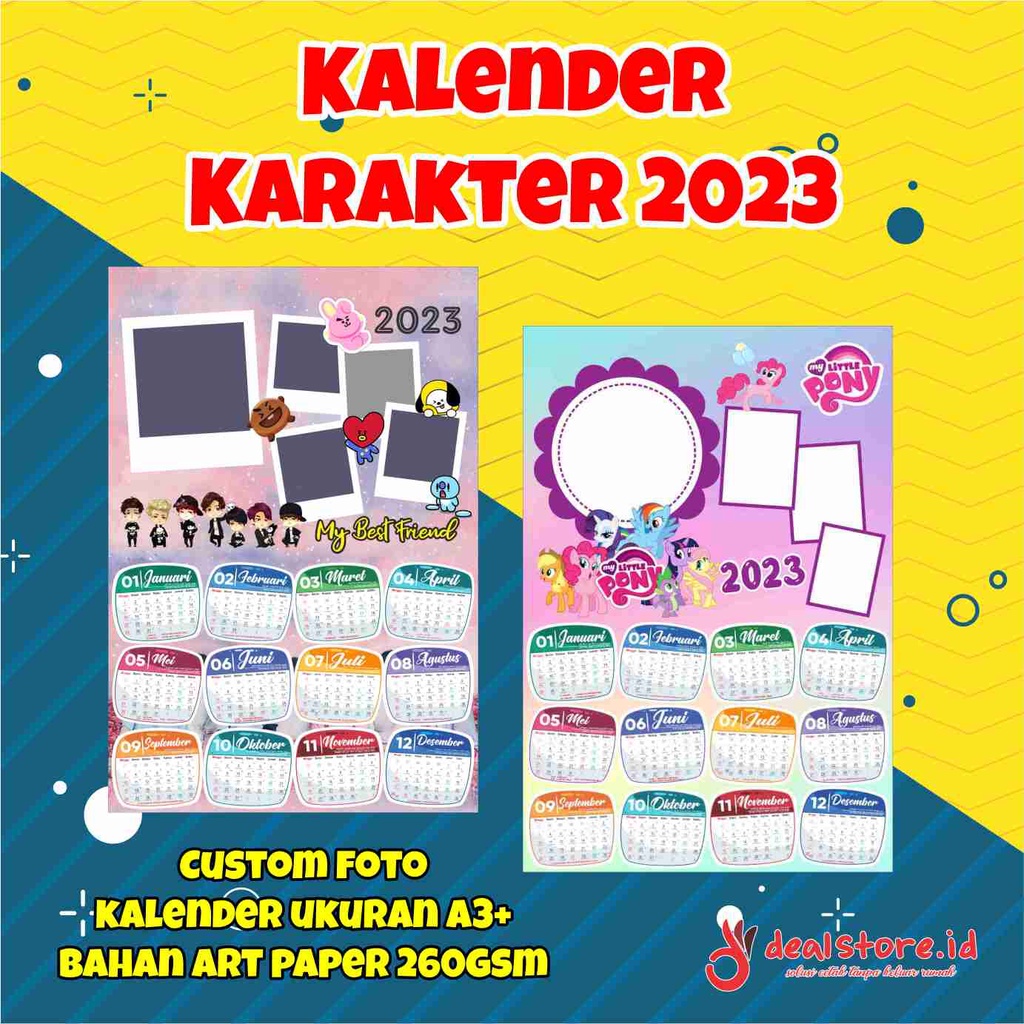 

KALENDER DINDING CUSTOM BISA PAKAI FOTO DAN NAMA