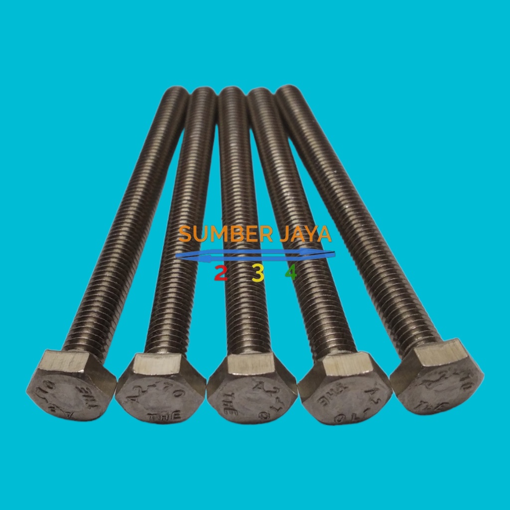 BAUT STAINLESS 6 X 70 PUTIH PER 1 PCS