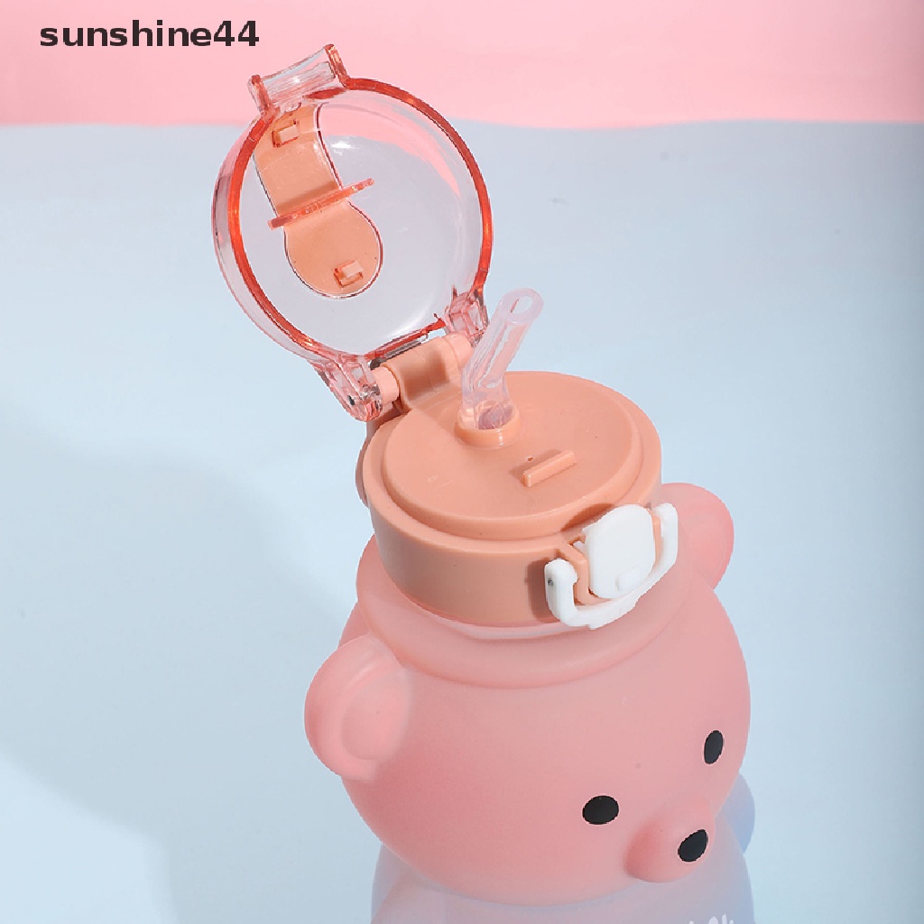 Sunshine Botol Minum Anak Portable Desain Beruang Lucu Kapasitas 800ML Untuk Olahraga / Travel