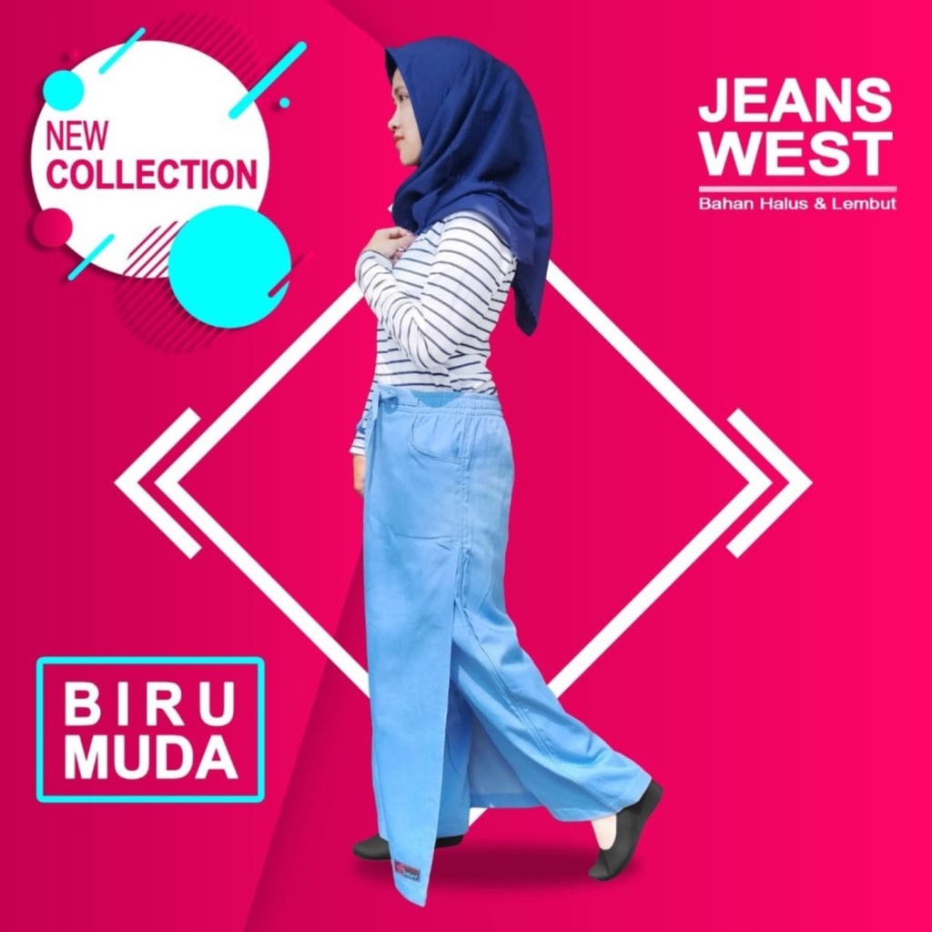 Rok Celana Jean Weast Panjang Muslimah Casual/Formal S M L XL XXL