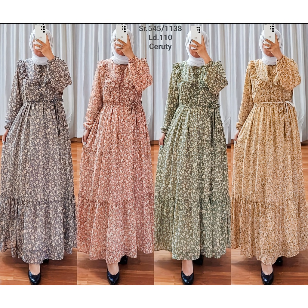 Gamis Ceruty Bunga