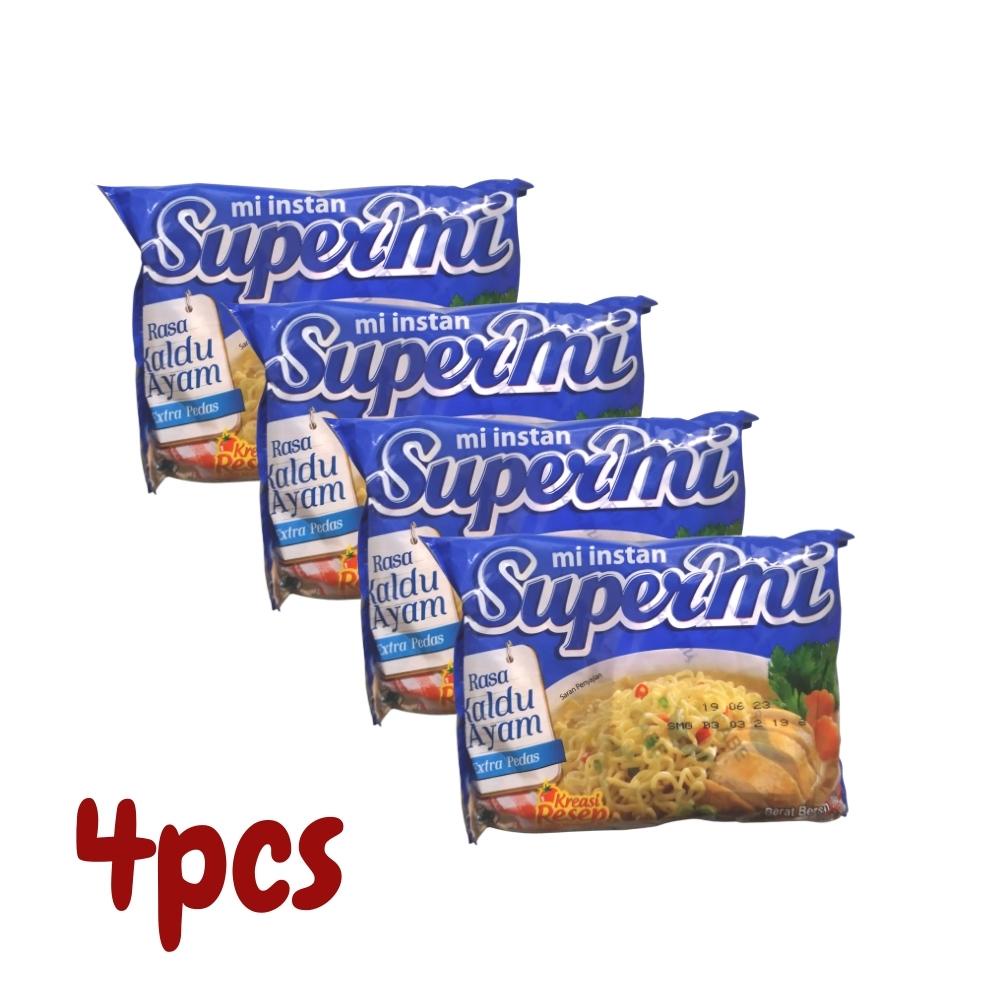 

4pcs Supermi Rasa Kaldu Ayam 70gr Mie Kuah Makanan Mi Instan