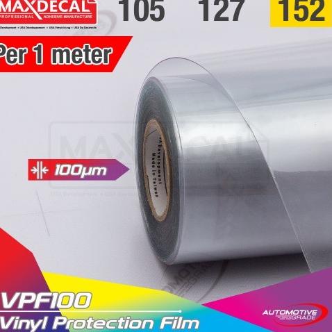 MAX DECAL CLEAR HD Laminasi Dingin VPF 100 HIGH GLOSS 152 cm Meteran - MATTE/DOFF