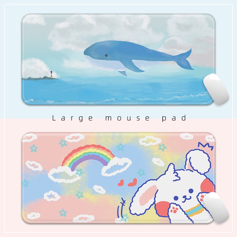 Mouse Pad Ukuran Besar Bahan Kulit Tebal Anti slip Tahan Air