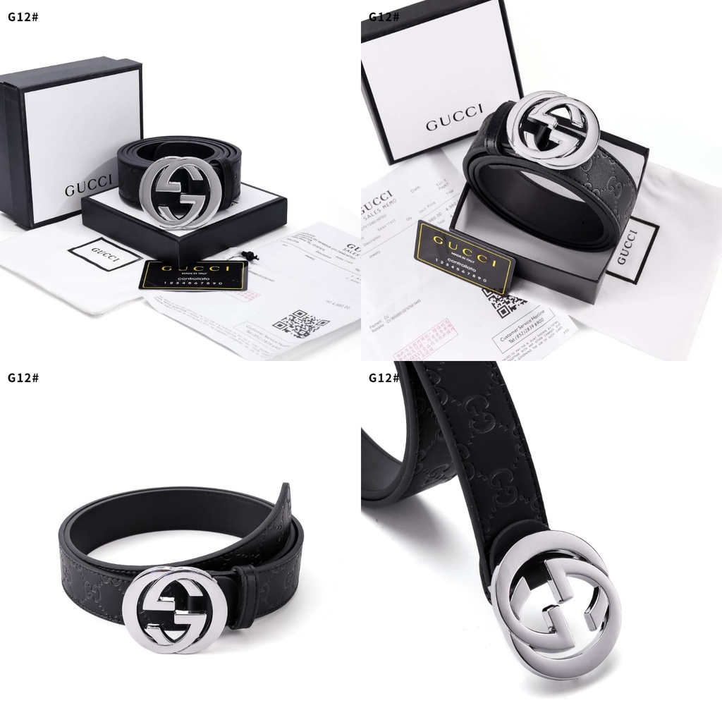 GC GG  Belt Leather Silver Hardware G12 G13 G14