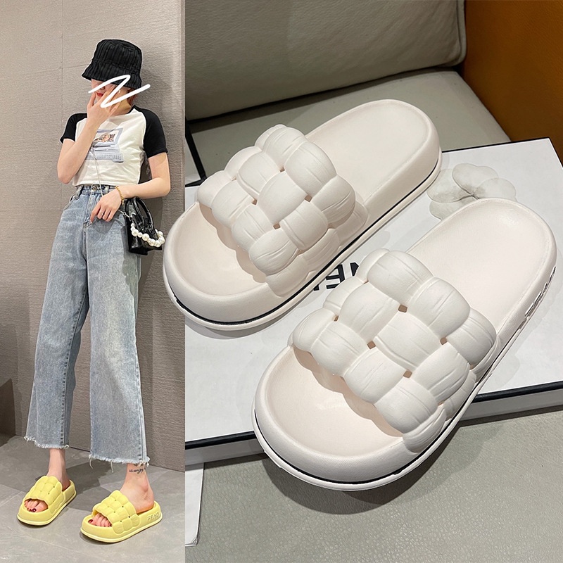 FY Sandal Slop Wanita Jelly Slipper Bahan Karet Tebal Empuk Import Real Pict