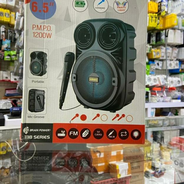 Original Speaker Blhetooh Karaoke Portable Kimiso 3381+ Free Mic Brain