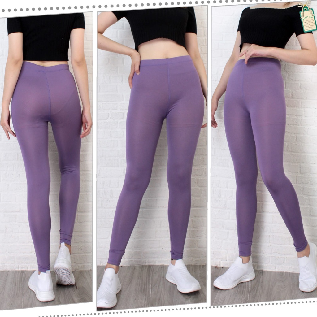 Leging Wanita Dewasa Panjang - Lejing Wanita Tebal -  Celana Legging Panjang Wanita Legging Dewasa Leging Polos-UNGU LILAC