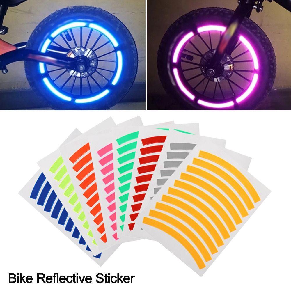 Populer 100Pcs Stiker Reflektif Kreatif Anak Perlengkapan Aksesoris Sepeda Safety Stickers