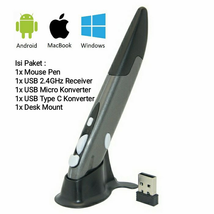 Produk Terbaru Mouse Pen Optical Universal Usb Wireless Adjustable Untuk Laptop /