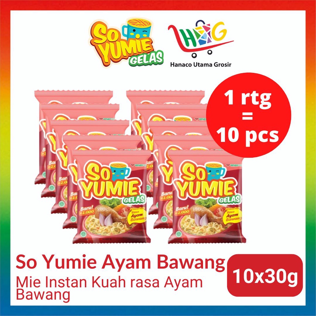 So Yumie Gelas Ayam Bawang / Baso Sapi / Soto Ayam 10x30g [ 1 RTG ]