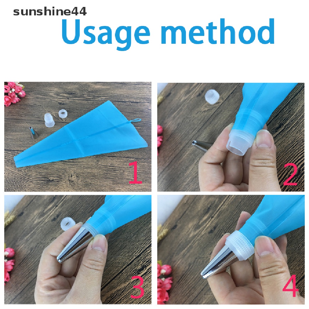 Sunshine 10Pcs Spuit Piping Icing Untuk Dekorasi Kue