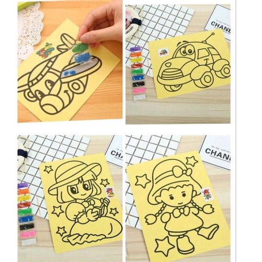 20 pcs Pasir Lukis Mewarnai Plus Glitter