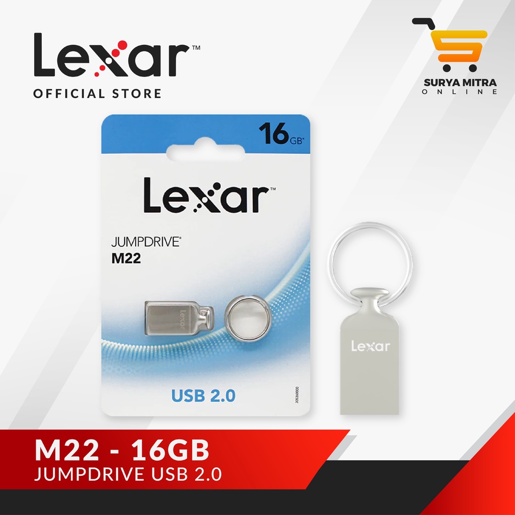 Lexar Flashdisk JumpDrive M22 16GB Metal USB 2.0