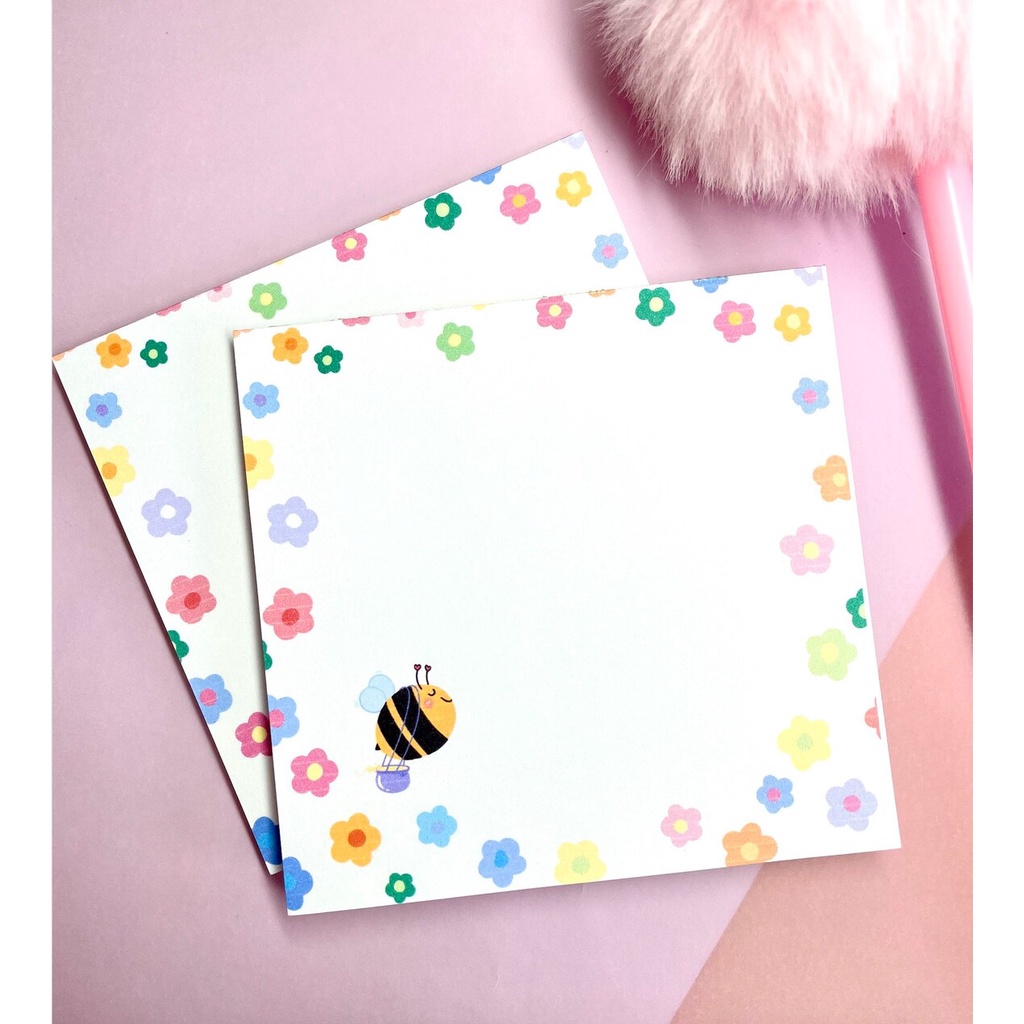 

Bee Notepad| Memo Pad, Cute memo pad, stationary, kawaii notepad.
