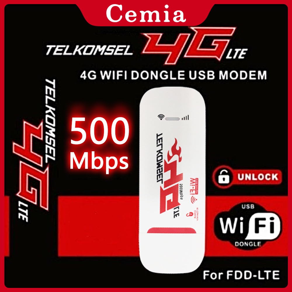 Cemia Portable Modem Wifi Mifi 4G LTE Modem USB 500mbps Unlock Support all Operator WIFI XIDOL K5188 3G