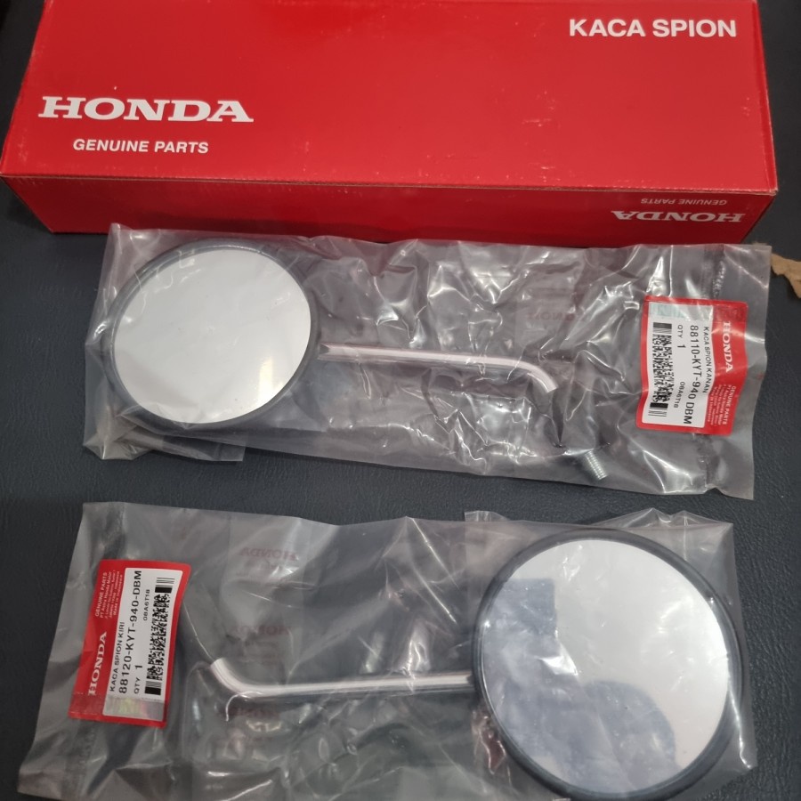 Kaca Spion Kanan Kiri 2PC Scoopy Esp Hitam Bulat KYT Original Asli Honda