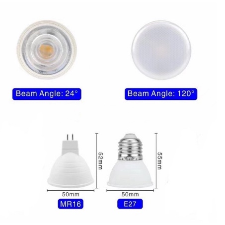 LAMPU HALOGEN SPOTLIGHT LED 7WATT FITTING E27 7 WATT COB SOROT 7W LAMPU SPOT LIGHT TUSUK 7W HOLOGEN