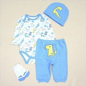 3bulan-12bulan PAYIFANG ROMPER/BAJU BAYI SET 4IN1  SKU0121