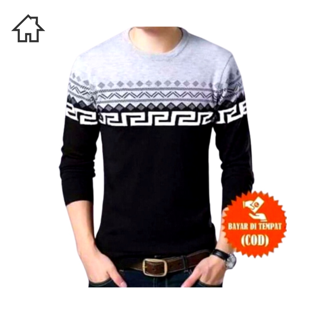 Sweater Rajut Pria LABIRIN BATIK Tribal Hight Quality