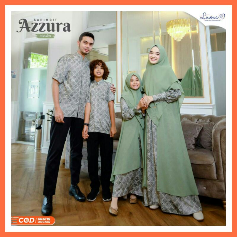 Sarimbit AZZURA by Luvena Sarimbit Katun Viscose Jacguard Premium Motif Ethnic Exclusive Sarimbit Ke