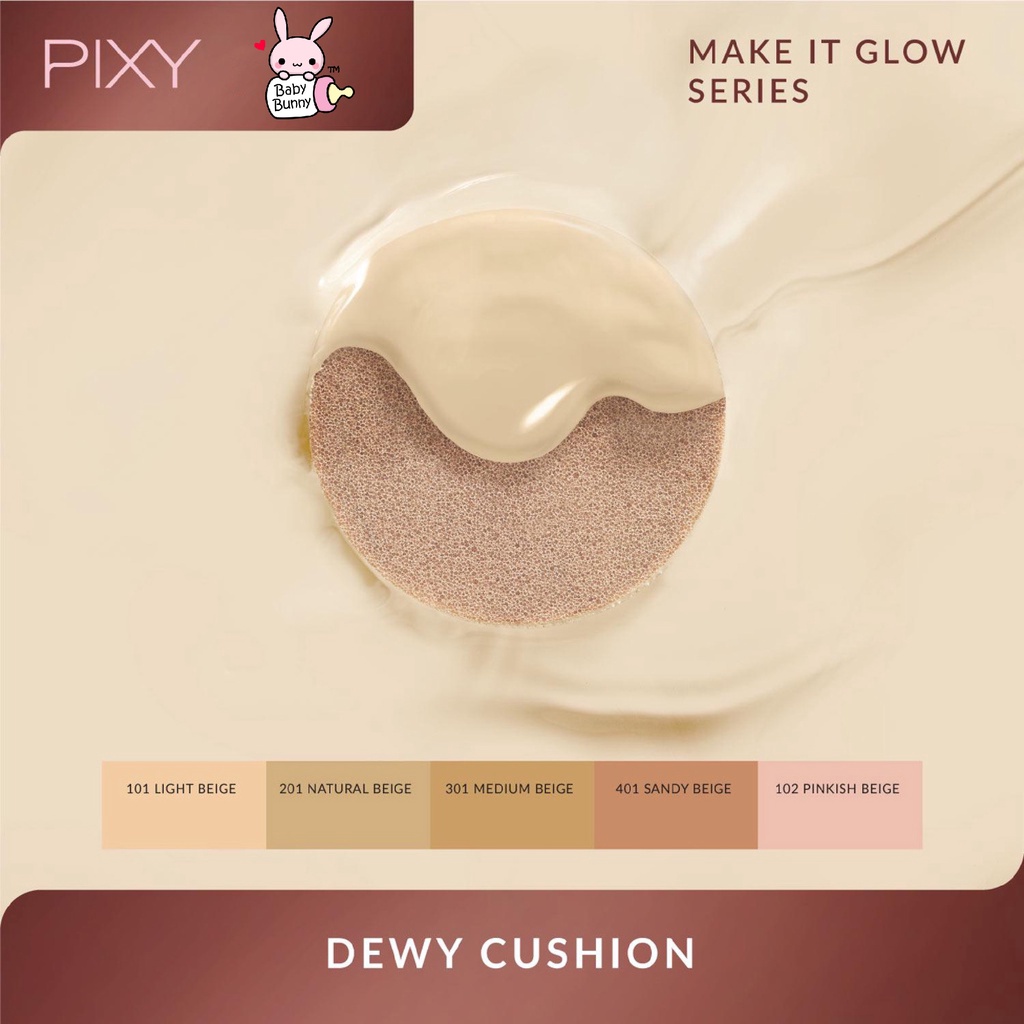 ❤ BELIA ❤  PIXY Dewy Cushion Fullsize / Refill ( pixy make it glow bb cushion ) | Techno-Fixed Matte Cushion Full size SPF 50+ &amp; PA+++