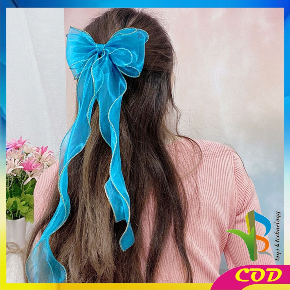 RB-C344 Jepit Rambut Korea Pita Untuk Wanita Ikat Rambut Pita Panjang ala Korea / Ribbon Hair Tie / Jepit Rambut Wanita / Jepitan Rambut Anak Perempuan