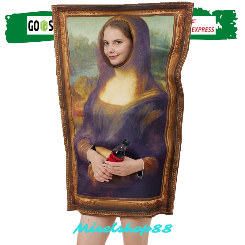 Kostum lukisan Monalisa Halloween