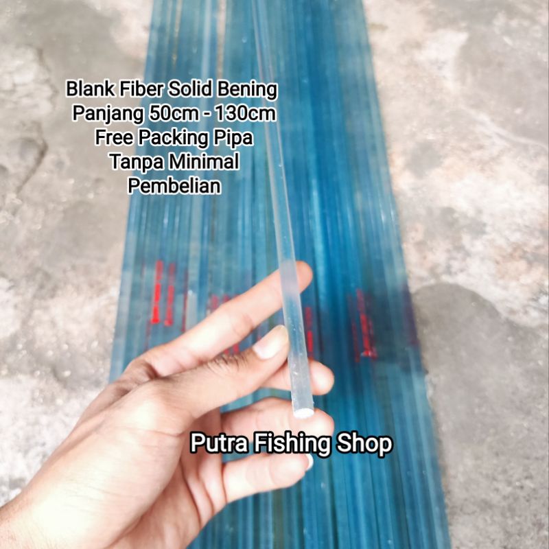 Blank Fiber Solid Bening 50cm - 130cm Kaku - Blank Fiber Bening Solid Bening Bahan Custom Joran Spor