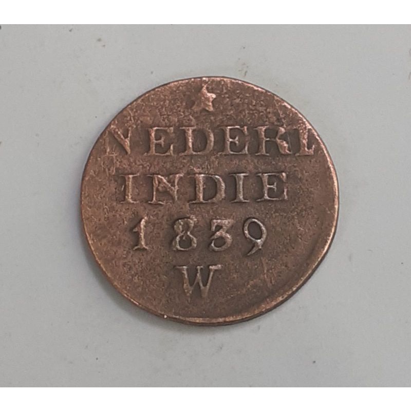 Koin Nederland Indie 1 cent 1839 W