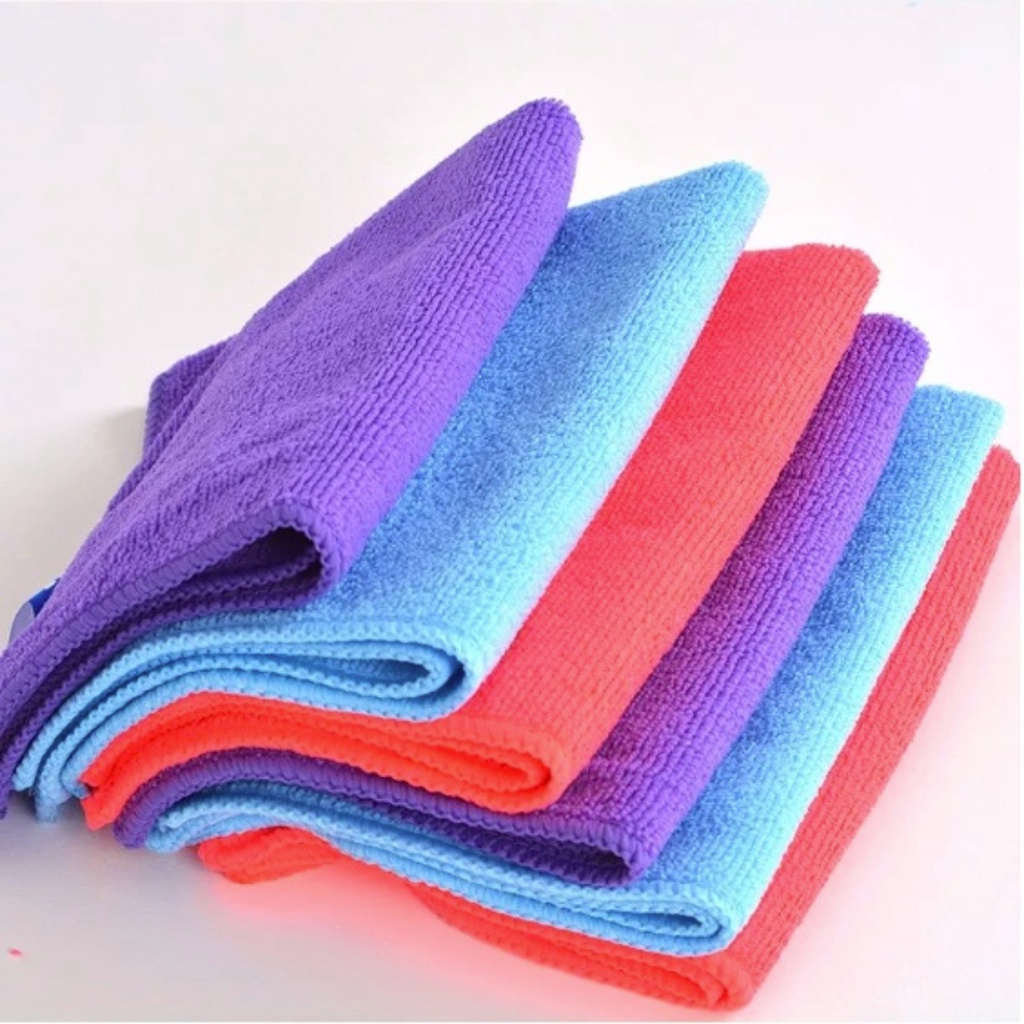 KAIN LAP PIRING ANTI MINYAK TEBAL KAIN LAP MICROFIBER DAPUR LAP CUCI PIRING GELAS CORAL FLEECE