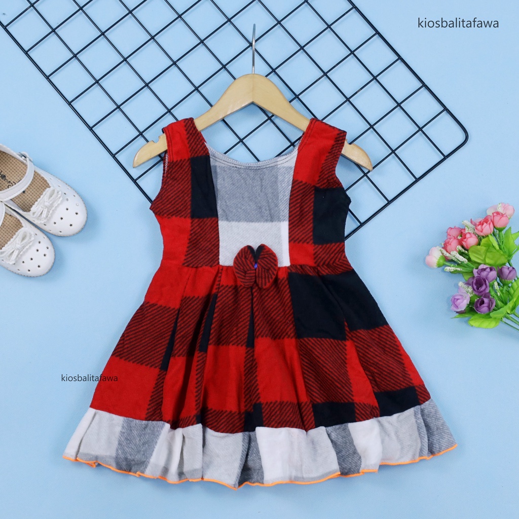 [BLUDRU FLANEL] Dress Aurora uk Bayi 3-12 Bulan / Baju Pakaian Pesta Anak Perempuan Murah Kensi Gaun
