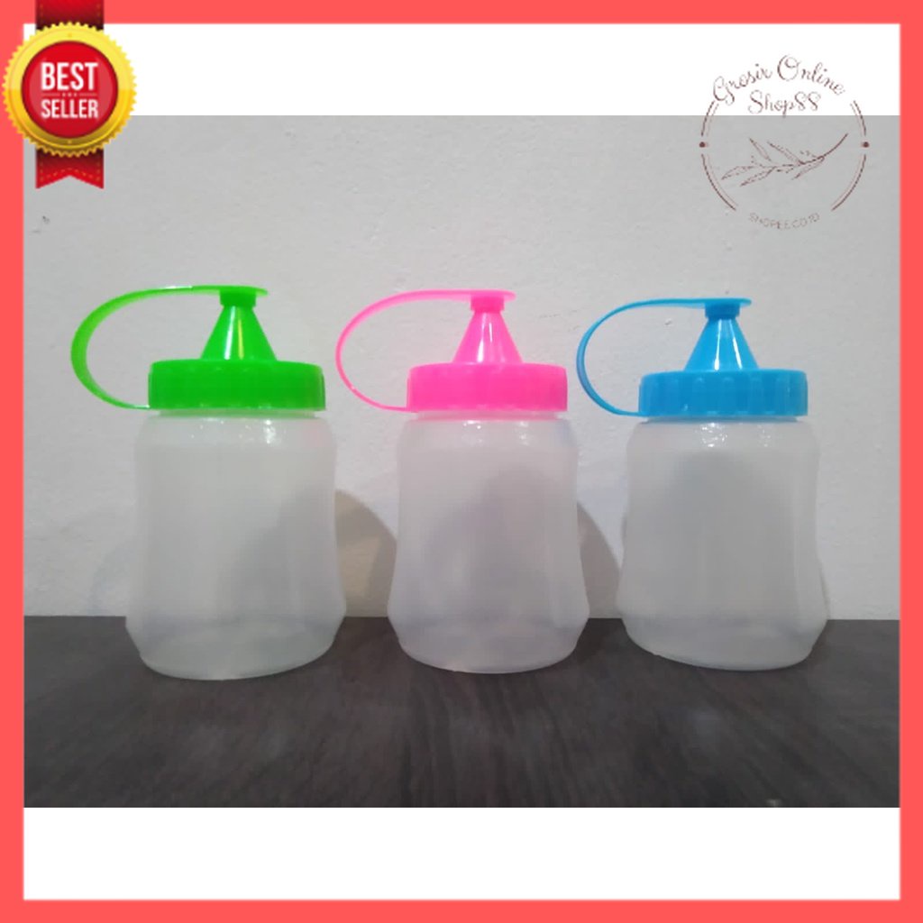 GOS -B115- Botol Kecap Saus - Botol Isi Ulang - Wadah Kecap dan Saus - Botol Plastik Kecap