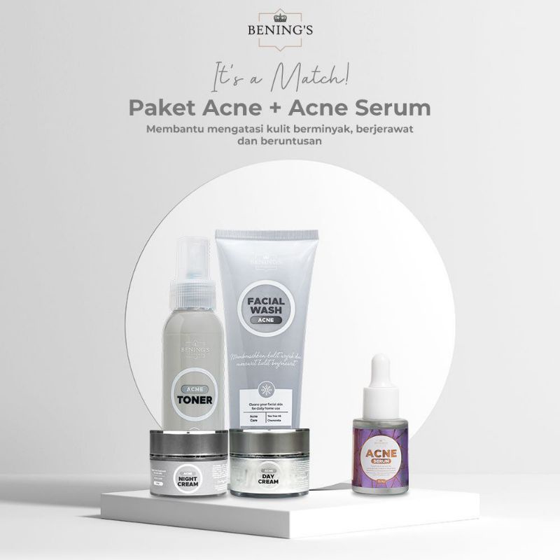 Paket Acne Paket Brightening Benings Skincare Indonesia By dr Oky Pratama