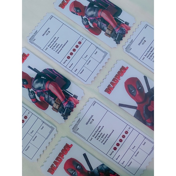 Collectible ticket Deadpool 1 Marvel fanmade