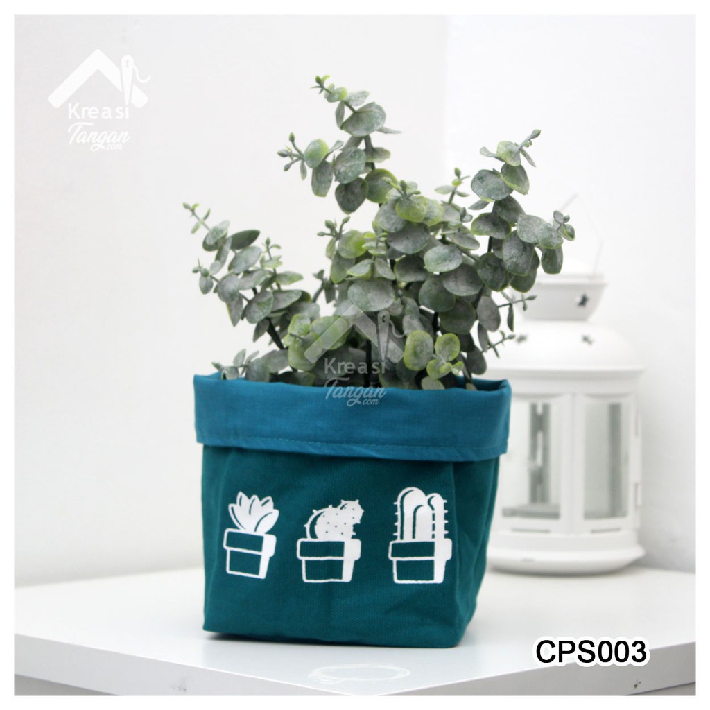 COVER POT / STORAGE MULTIFUNGSI POLOS SABLON CACTUS